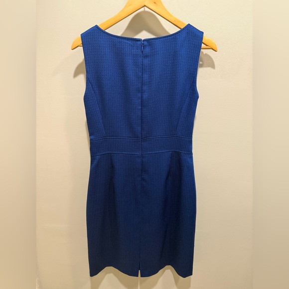 Tahari ASL Blue 2-Piece Suit Set Size 8 Sheath Dress & Cropped Blazer - Picture 4 of 11